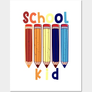 Funny School kid school start T shirt Posters and Art